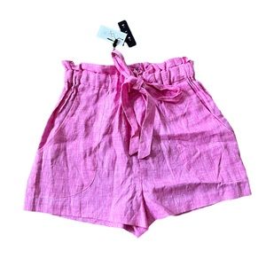 Milly gathered kori linen short Xs pink Barbie’s pink